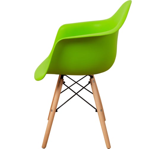 Стул-кресло из пластика DERSTUHL Wood Eames, салатовый DSL04.012