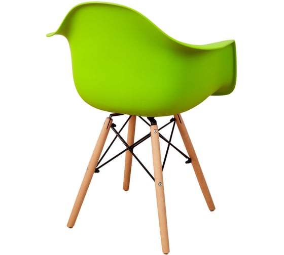 Комплект стульев пластиковых DERSTUHL 2 шт Wood Eames, салатовый, DSL04.012.2