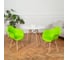 Комплект стульев пластиковых DERSTUHL 2 шт Wood Eames, салатовый, DSL04.012.2 2
