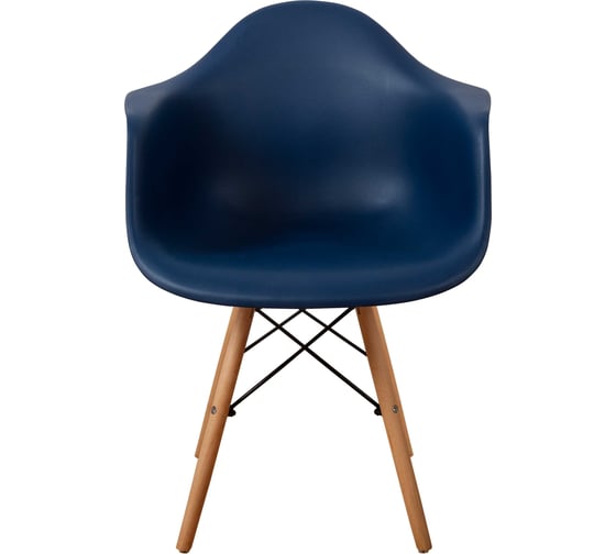 Стул-кресло из пластика DERSTUHL Wood Eames, темно-синий DSL04.017