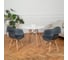 Комплект стульев пластиковых DERSTUHL 2 шт Wood Eames, темно-серый, DSL04.003.2 2