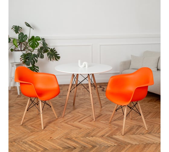 Стул-кресло DERSTUHL Wood Eames оранжевый, комплект 2 шт DSL04.005.2 1
