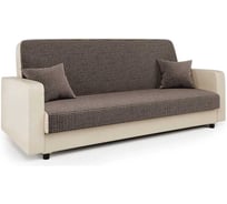 Диван-книжка Шарм Мелодия 120 Корфу коричневый и экокожа беж 33070585