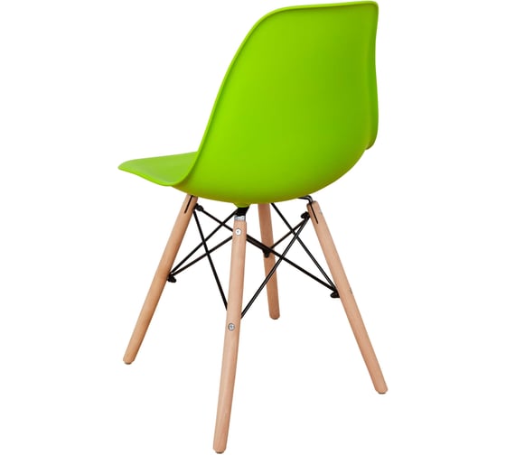 Комплект стульев пластиковых DERSTUHL 2 шт Wood Eames, салатовый, DSL01.012.2