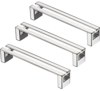 Комплект из 3 шт. Kerron, ручка-скоба 128мм S-2350-128, хром SET3(S-2350-128)