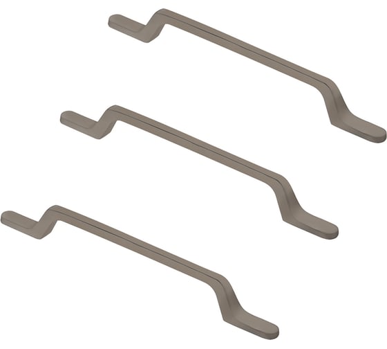 Комплект из 3 шт. Kerron ручка-скоба 128 мм S-2430-160 GR, серый SET3(S-2430-160 GF) 1