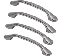 Комплект из 4 шт. Kerron, ручка-скоба 128 мм RS-086-128 BAZ, чернёный старинный цинк SET4(RS-086-128 BAZ)