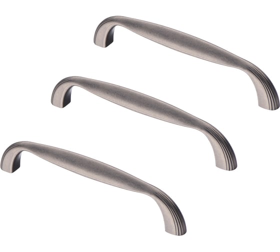 Комплект из 3 шт. Kerron ручка-скоба 128 мм RS-116-128 BAZ, чернённый старинный цинк SET3(RS-116-128 BAZ) 1