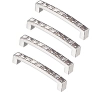 Комплект из 4 шт. Kerron ручка-скоба с кристаллами, 96 мм, ACR02-96, хром SET4(ACR02-96)