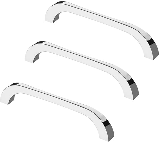 Комплект из 3 шт. Kerron ручка-скоба 128 мм S-2550-128, хром SET3(S-2550-128)
