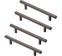 Комплект из 4 шт. Kerron ручка-рейлинг Ø12 мм, 128 мм, черный хром, R-3020-128 BN SET4(R-3020-128 BN)