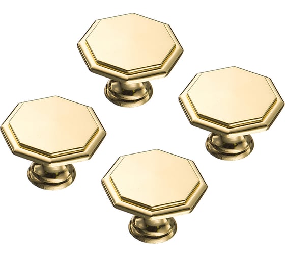 Комплект из 4 шт. Kerron ручка-кнопка, золото, K-1080 OT SET4(K-1080 OT) 1