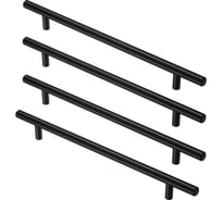Комплект из 4 шт. Kerron ручка-рейлинг Ø12 мм, R-3020-256 BL, матовый черный SET4(R-3020-256 BL)