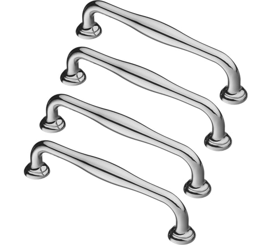 Комплект из 4 шт. Kerron, ручка-скоба 128 мм S-2361-128, хром SET4(S-2361-128) 1