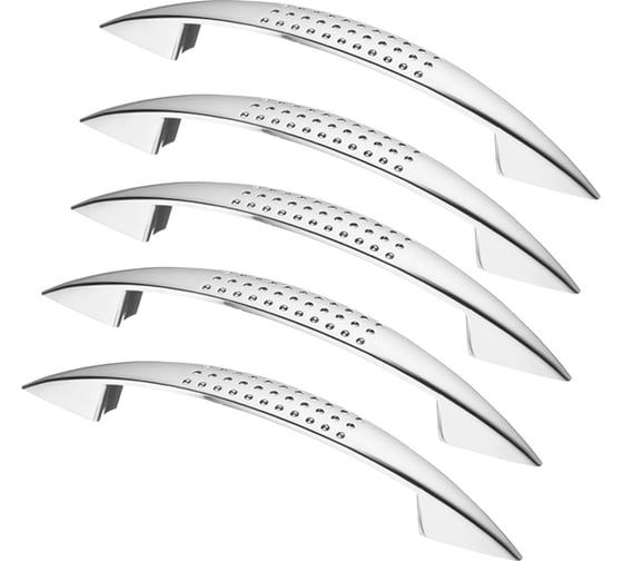 Комплект из 5 шт. Kerron, ручка-скоба 128 мм S-2131-128, хром SET5(S-2131-128)
