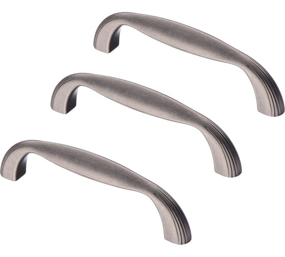 Комплект из 3 шт. Kerron ручка-скоба 96 мм RS-116-96 BAZ, чернённый старинный цинк SET3(RS-116-96 BAZ) 1