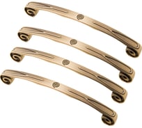 Комплект из 4 шт. Kerron, ручка-скоба 128 мм RS-012-128 BA, бронза SET4(RS-012-128 BA)