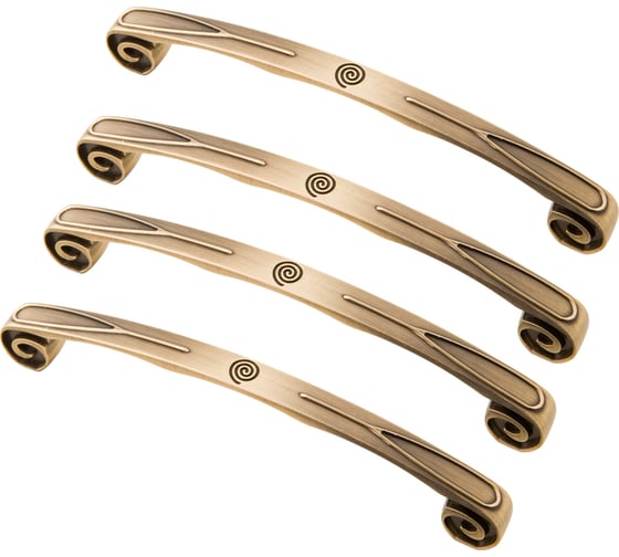 Комплект из 4 шт. Kerron, ручка-скоба 128 мм RS-012-128 BA, бронза SET4(RS-012-128 BA)