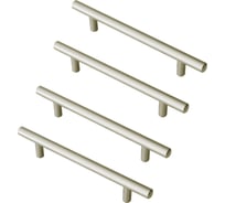 Комплект из 4 шт. Kerron ручка-рейлинг Ø12 мм, 128 мм, матовый никель, R-3020-128 SN SET4(R-3020-128 SN)