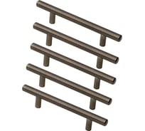 Комплект из 5 шт. Kerron, ручка-рейлинг 96 мм R-3020-96 ABB, черненый старинный антрацит SET5(R-3020-96 ABB)
