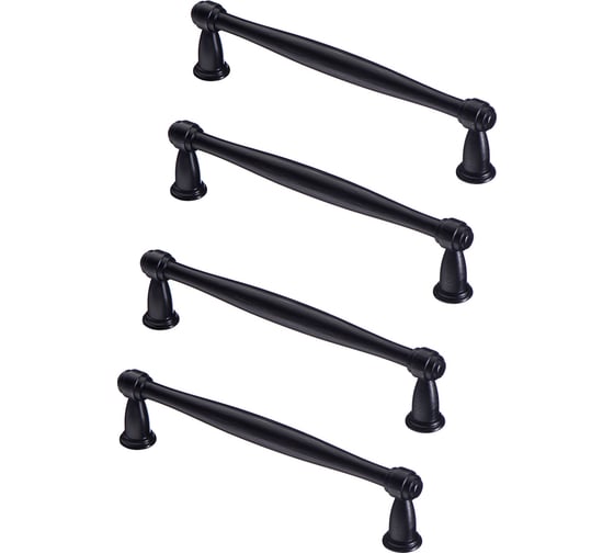 Комплект из 4 шт. Kerron ручка-скоба, 128 мм, RS-110-128 VBL, античный чёрный SET4(RS-110-128 VBL) 1