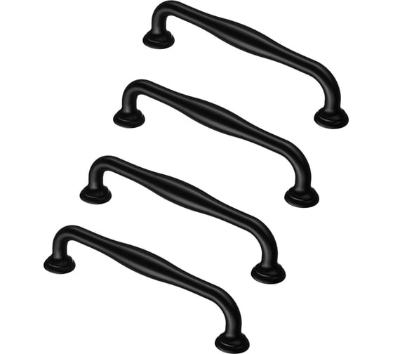 Комплект из 4 шт. Kerron ручка-скоба, 128 мм, матовый черный, S-2361-128 BL SET4(S-2361-128 BL) 1