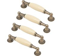 Комплект из 4 шт. Kerron ручка-скоба с фарфором, 96 мм, оксидированная бронза, SF05-05-96 OAB SET4(SF05-05-96 OAB)