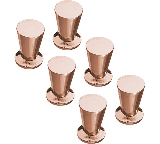 Комплект из 6 шт. Kerron ручка-кнопка, античная медь, K-1010 AC SET6(K-1010 AC) 1