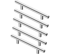 Комплект из 5 шт. Kerron, ручка-рейлинг 96 мм R-3020-96, хром SET5(R-3020-96)