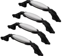 Комплект из 4 шт. Kerron ручка-скоба с фарфором, 96мм, матовый черный, SF17-11-96 BL SET4(SF17-11-96 BL)