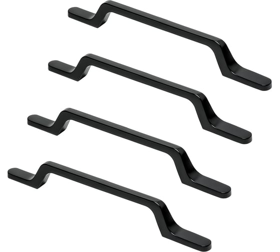 Комплект из 4 шт. Kerron ручка-скоба, 128 мм, S-2430-128 BL, матовый черный SET4(S-2430-128 BL) 1