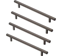 Комплект из 4 шт. Kerron ручка-рейлинг Ø12 мм, R-3020-192 BN, черный хром SET4(R-3020-192 BN)