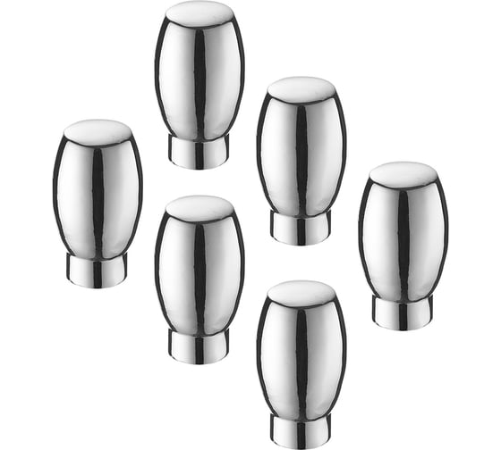 Комплект из 6 шт. Kerron ручка-кнопка, хром, K-1020 SET6(K-1020) 1