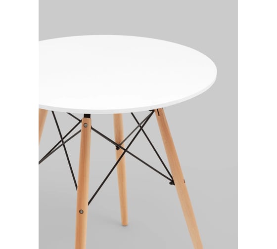 Стол для кухни обеденный Стул Груп круглый EAMES DSW NEW D 70, белый T001-70