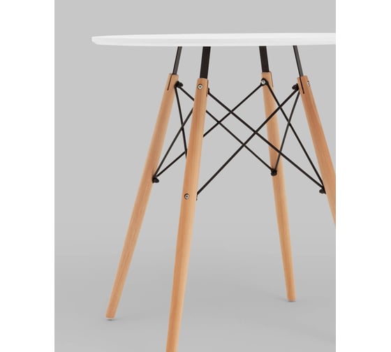Стол для кухни обеденный Стул Груп круглый EAMES DSW NEW D 70, белый T001-70