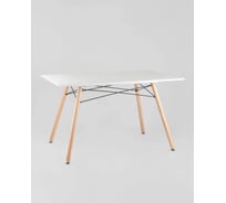 Стол для кухни обеденный Стул Груп прямоугольный Лондон DSW 120x80, белый LONDON WHITE v.2