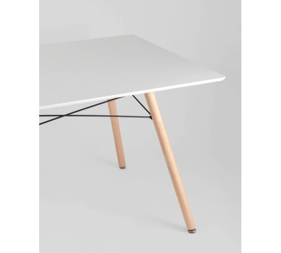 Стол для кухни обеденный Стул Груп прямоугольный Лондон DSW 120x80, белый LONDON WHITE v.2