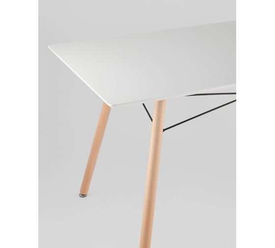 Стол для кухни обеденный Стул Груп прямоугольный Лондон DSW 120x80, белый LONDON WHITE v.2
