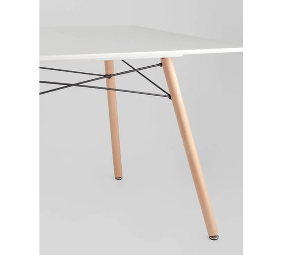 Стол для кухни обеденный Стул Груп прямоугольный Лондон DSW 120x80, белый LONDON WHITE v.2