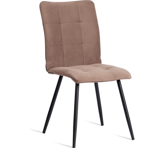 Стул обеденный Tetchair Bari разборный, ткань велюр, 44x60x91, бежевый/черный, (Porsche 5) 21655 1
