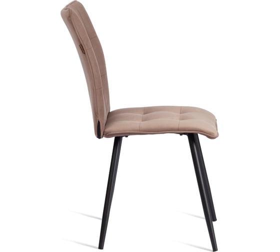 Стул обеденный Tetchair Bari разборный, ткань велюр, 44x60x91, бежевый/черный, (Porsche 5) 21655