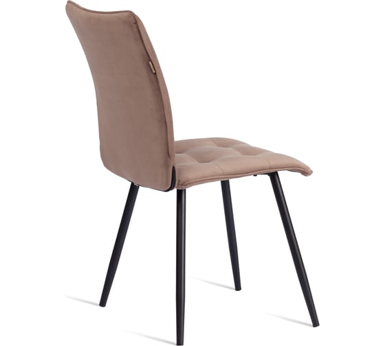 Стул обеденный Tetchair Bari разборный, ткань велюр, 44x60x91, бежевый/черный, (Porsche 5) 21655