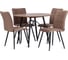 Стул обеденный Tetchair Bari разборный, ткань велюр, 44x60x91, бежевый/черный, (Porsche 5) 21655 2