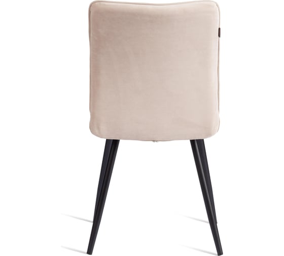 Стул обеденный Tetchair Bari разборный, ткань велюр, 44x60x91, молочный/черный, (Porsche 2) 21653