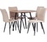 Стул обеденный Tetchair Bari разборный, ткань велюр, 44x60x91, молочный/черный, (Porsche 2) 21653 2