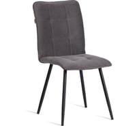 Стул обеденный Tetchair Bari разборный, ткань велюр, 44x60x91, серый/черный, (Porsche 9) 21654