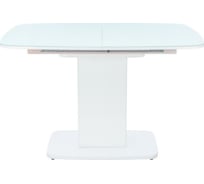 Раздвижной стол Leset Денвер 1Р Белый лак/Белое глянцевое стекло 4255-1439