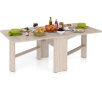 Обеденный стол-книжка Мебельный двор МД-СО-01 ясень шимо светлый 1364163