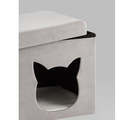 Пуф складной Стул Груп Store Pet с ящиком, серый комплект 4 пуфа HS-PT55 V15 BOX