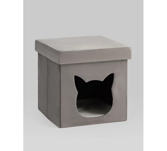 Пуф складной Стул Груп Store Pet с ящиком, антрацитовый комплект 4 пуфа HS-PT55 V17 BOX